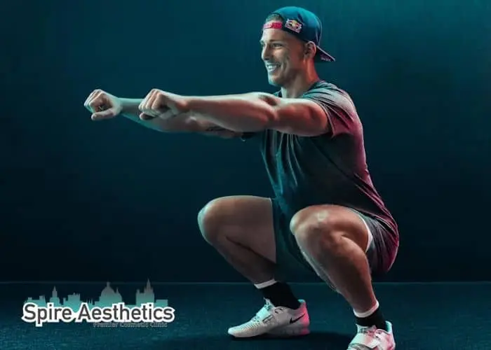 Image of man build leg muscle Springs Mire through exercise